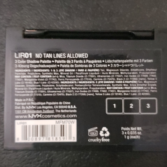 NYX Eyeshadow, Love in Rio, no tan lines allowed - Picture 3 of 3